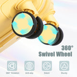 Yellow 2PC Luggage ABS Spinner Wheel Set with Combination Lock - 14" & 20" Cosmetic Case (Yellow)