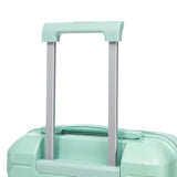 Mint Green 2PC Luggage ABS Spinner Wheel Set with Combination Lock - 14" & 20" Cosmetic Case (Mint Green)