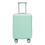 Mint Green 2PC Luggage ABS Spinner Wheel Set with Combination Lock - 14" & 20" Cosmetic Case (Mint Green)