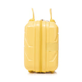 Yellow 2PC Luggage ABS Spinner Wheel Set with Combination Lock - 14" & 20" Cosmetic Case (Yellow)