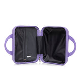 Blue Purple 2PC Luggage ABS Spinner Wheel Set with Combination Lock - 14" & 20" Cosmetic Case (Blue Purple)