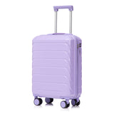 Blue Purple 2PC Luggage ABS Spinner Wheel Set with Combination Lock - 14" & 20" Cosmetic Case (Blue Purple)