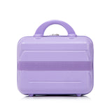 Blue Purple 2PC Luggage ABS Spinner Wheel Set with Combination Lock - 14" & 20" Cosmetic Case (Blue Purple)