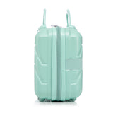 Mint Green 2PC Luggage ABS Spinner Wheel Set with Combination Lock - 14" & 20" Cosmetic Case (Mint Green)