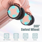 Pink 2PC Luggage ABS Spinner Wheel Set with Combination Lock - 14" & 20" Cosmetic Case (Pink)