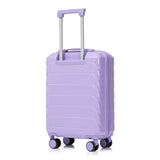 Blue Purple 2PC Luggage ABS Spinner Wheel Set with Combination Lock - 14" & 20" Cosmetic Case (Blue Purple)