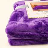 King Size Plush Fleece Bed Blanket Purple Color Soft Cozy Jumbo Size 89x78 inches - FREE SHIPPING