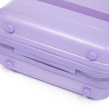 Blue Purple 2PC Luggage ABS Spinner Wheel Set with Combination Lock - 14" & 20" Cosmetic Case (Blue Purple)