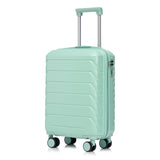 Mint Green 2PC Luggage ABS Spinner Wheel Set with Combination Lock - 14" & 20" Cosmetic Case (Mint Green)