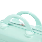 Mint Green 2PC Luggage ABS Spinner Wheel Set with Combination Lock - 14" & 20" Cosmetic Case (Mint Green)