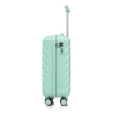 Mint Green 2PC Luggage ABS Spinner Wheel Set with Combination Lock - 14" & 20" Cosmetic Case (Mint Green)