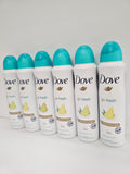 Dove Go Fresh Bodyspray 6pk - Pear & Aloe Vera FREE SHIPPING!!