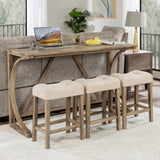 Bar Table Set Power Outlet Sofa Bar Table W Stools Couch Table W 3 Padded Stools W1998P193823 - FREE SHIPPING!