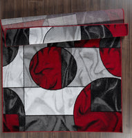 5X7 DEA Area Rug RED Free Shipping!