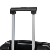 Black 2PC Luggage ABS Spinner Wheel Set with Combination Lock - 14" & 20" Cosmetic Case (Black)