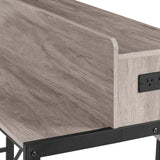 Bronze 59 inch bar table, dining table, sofa table with power socket and LED light, 3 saddle stools, 4-piece bar table and chairs set for living room, dining room and kitchen,W2972P313230 - FREE SHIPPING!