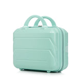 Mint Green 2PC Luggage ABS Spinner Wheel Set with Combination Lock - 14" & 20" Cosmetic Case (Mint Green)