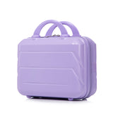 Blue Purple 2PC Luggage ABS Spinner Wheel Set with Combination Lock - 14" & 20" Cosmetic Case (Blue Purple)