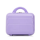 Blue Purple 2PC Luggage ABS Spinner Wheel Set with Combination Lock - 14" & 20" Cosmetic Case (Blue Purple)