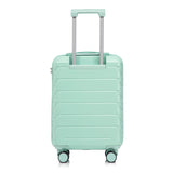 Mint Green 2PC Luggage ABS Spinner Wheel Set with Combination Lock - 14" & 20" Cosmetic Case (Mint Green)
