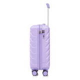 Blue Purple 2PC Luggage ABS Spinner Wheel Set with Combination Lock - 14" & 20" Cosmetic Case (Blue Purple)