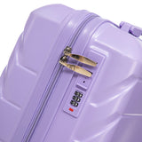 Blue Purple 2PC Luggage ABS Spinner Wheel Set with Combination Lock - 14" & 20" Cosmetic Case (Blue Purple)