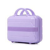 Blue Purple 2PC Luggage ABS Spinner Wheel Set with Combination Lock - 14" & 20" Cosmetic Case (Blue Purple)