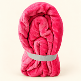 King Size Plush Fleece Bed Blanket Hot Pink Color Soft Cozy Jumbo Size 89x78 inches - FREE SHIPPING