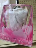 3D Floating Acrylic 5PC Motion Bathroom Vanity Accessory Set Pink Rose Pedal - FREE SHIPPING!