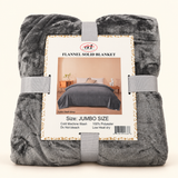 King Size Plush Fleece Bed Blanket Dark Grey Color Soft Cozy Jumbo Size 89x78 inches - FREE SHIPPING