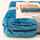 King Size Plush Fleece Bed Blanket Tea Color Soft Cozy Jumbo Size 89x78 inches - FREE SHIPPING