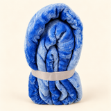 King Size Plush Fleece Bed Blanket Royal Blue Color Soft Cozy Jumbo Size 89x78 inches - FREE SHIPPING