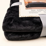 King Size Plush Fleece Bed Blanket Black Color Soft Cozy Jumbo Size 89x78 inches - FREE SHIPPING