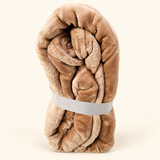 King Size Plush Fleece Bed Blanket Brown Color Soft Cozy Jumbo Size 89x78 inches - FREE SHIPPING