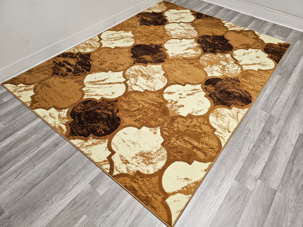5x7 Trellis Ankara Area Rug BEIGE - FREE SHIPPING