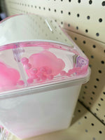 3D Floating Acrylic 5PC Motion Bathroom Vanity Accessory Set Pink Rose Pedal - FREE SHIPPING!