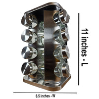 16 Jar Spice Rack Carousel Stainless Steel - FREE SHIPPING