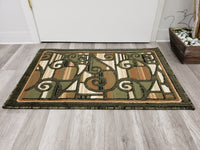 Majestic 2x3 Door Mat - BEIGE/GREEN- Free Shipping!