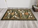 Majestic 2x3 Door Mat - BEIGE/GREEN- Free Shipping!