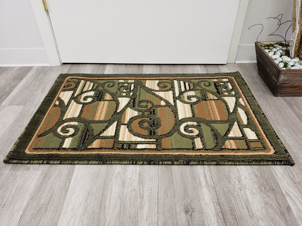 Majestic 2x3 Door Mat - BEIGE/GREEN- Free Shipping!
