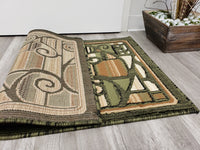 Majestic 2x3 Door Mat - BEIGE/GREEN- Free Shipping!