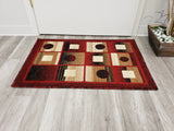 Majestic 2x3 Door Mat - BEIGE/BURGUNDY- Free Shipping!