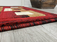 Majestic 2x3 Door Mat - BEIGE/BURGUNDY- Free Shipping!