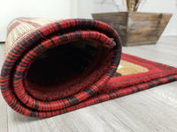 Majestic 2x3 Door Mat - BEIGE/BURGUNDY- Free Shipping!