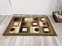 Majestic 2x3 Door Mat - BEIGE/GREEN- Free Shipping!