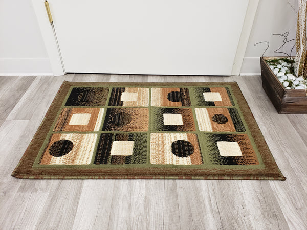 Majestic 2x3 Door Mat - BEIGE/GREEN- Free Shipping!