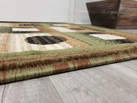 Majestic 2x3 Door Mat - BEIGE/GREEN- Free Shipping!