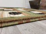 Majestic 2x3 Door Mat - BEIGE/GREEN- Free Shipping!