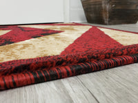 Majestic 2x3 Door Mat - BEIGE/BURGUNDY- Free Shipping!