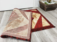 Majestic 2x3 Door Mat - BEIGE/BURGUNDY- Free Shipping!